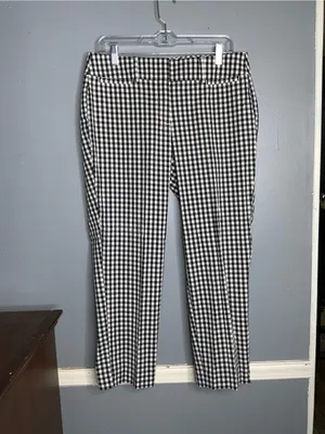 Ann Taylor Black & White Gingham Capri Size 8 thumbnail 2