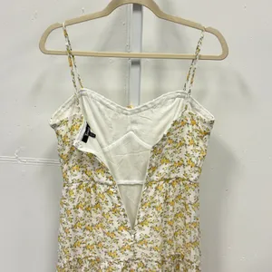 Trixxi Yellow Floral Midi Dress Lace Trim Tiered Boho 26ET76XXKV Womens Size M thumbnail 5