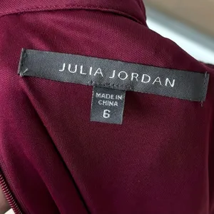 Julia Jordan Burgundy Lace Choker Dress Size 6 thumbnail 6