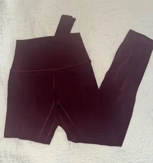 Lululemon Burgundy Leggings thumbnail 1