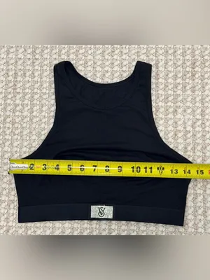 Victoria's Secret Shine Patch High-Neck Racerback Bralette Size Medium black thumbnail 7
