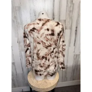 Dunnes Stores Tie Dye Lounge Set Size Small Brown Cream Sweatshirt Joggers Match thumbnail 11