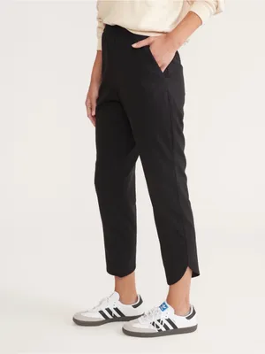 Marine Layer Allison Black Elastic-Waist Pants,Size S,97%Tencel,3%Spandex thumbnail 2