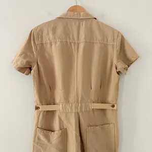 Outerknown S.E.A. Jumpsuit Coverall organic cotton linen blend tan Medium thumbnail 7