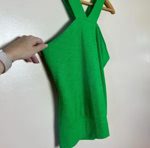 INC International Concepts SALE! Green Dressy Knotted Tank Size M Like New thumbnail 4