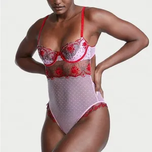Victoria's Secret Very Sexy Push Up Rosebud Wicked Lingerie Teddy One Piece thumbnail 1