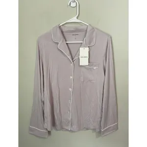 NEW Cozy Earth Bamboo Stretch-Knit Classic Pajama Set Lilac XS thumbnail 3