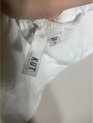 KUT from the Kloth White Sweetheart Sundress brunch garden party festival Sz S thumbnail 6