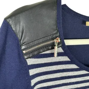 Orly Striped Nautical Sweater‎ Womens Medium Blue thumbnail 4