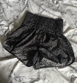 Free People FP Movement The Way Home Run Shorts Black & White Leopard Print thumbnail 9