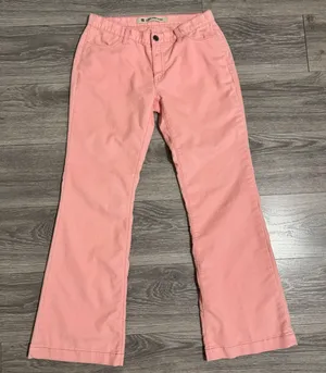 Y2K GAP Long and Lean Stretch Corduroy Pants Women Peach‎ Pink Flare Size W30 thumbnail 1