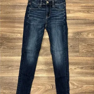 Altar'd State Blue Jean Shorts High-Waisted Cuffed Size 0 thumbnail 4