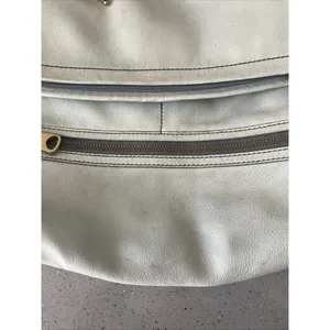 FOSSIL Explorer Flap Foldover Hobo Light blue Leather Slouch Shoulder Bag thumbnail 9