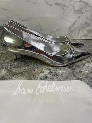 Sam Edelman Kaya 2 Women's Silver Pumps with dust bag thumbnail 3