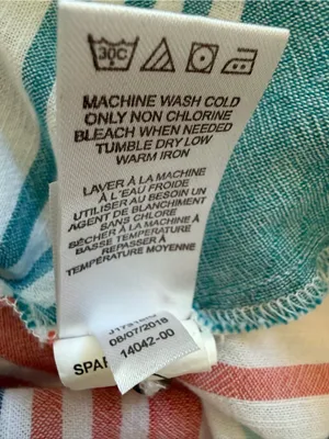 Aventura Organic Cotton Striped Tank Top Medium Sleeveless Boho Coastal thumbnail 9