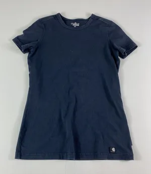 Carhartt For Women T-Shirt Size XS Blue Short Sleeve Stretch WK204 NVY thumbnail 1