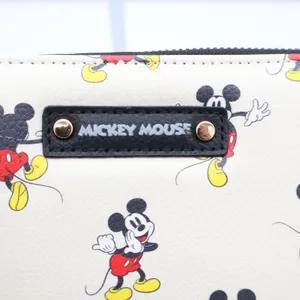Disney Wallet Womens OS Zip Around Cream Mickey Mouse Print New thumbnail 3