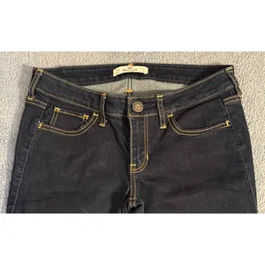 Hollister Jeans Womens Size 5 Straight Leg Low Rise Dark Wash Stretch Denim Y2K thumbnail 4