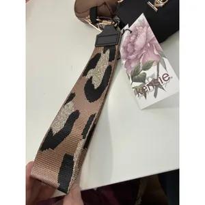 Kensie Multi‎ Pouch Wristlet Black Brown Nylon Purse Leopard Strap Keychain NEW thumbnail 4