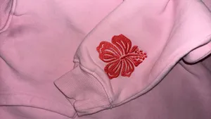 Pink Palm Puff Hoodie pink Everything Comes In Waves thumbnail 2