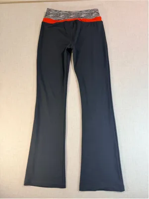 Bally Total Fitness Women’s Colorblock Waistband Flare Yoga Pants Charcoal Small thumbnail 8