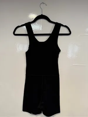 Black Set Active‎ Asymmetrical Sleeveless Scoop Neck Romper thumbnail 3
