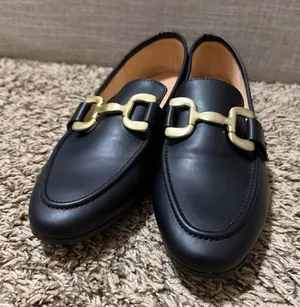 Target Black Leather Loafers  thumbnail 1
