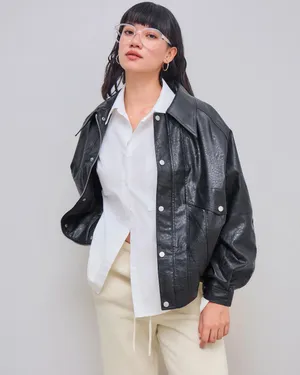 Cider Faux leather jacket thumbnail 6