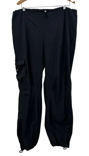 Alo Pants Womens Large Black It Girl Cargo Yoga Athleisure High Waist Pocket thumbnail 1