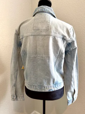 Michael Kors Light Wash Denim Jean Jacket thumbnail 5