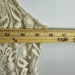 Free People Lace Dress Small Ivory Sheer Boho Cottagecore Fairy Romantic Vintage thumbnail 4