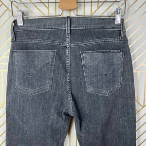 Hudson‎ Jeans The Stevie Midrise Lace Up Skinny Jeans in Vacancy Gray Size US 27 thumbnail 9