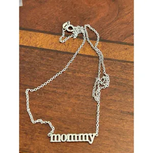 925 Sterling silver mommy x21 2.85g 17 inch long necklace chain thumbnail 4