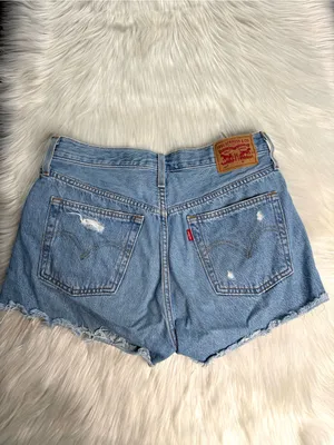 Levi’s 501 Original Fit Distressed High Rise Denim Cut Offs thumbnail 6