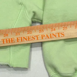 Aritzia TNA‎ Cozy AF Fleece Cropped Raw Hem Pullover Sweatshirt Green Size 2 XS thumbnail 7