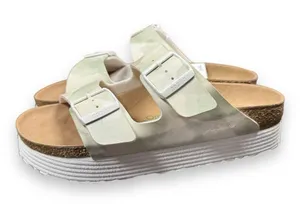 NEW Birkenstock Women's Size 7 Arizona Grooved Vegan Platform‎ Papillio Sandals thumbnail 1