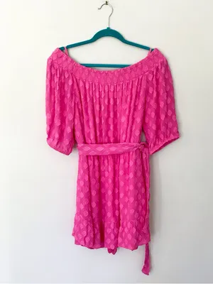 Lilly Pulitzer Pink Rochelle Romper thumbnail 3
