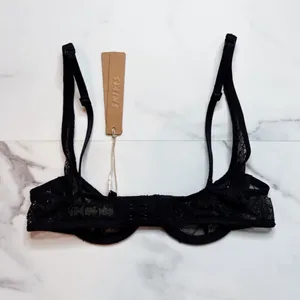 NWT Skims Ultra Fine Lace Half Cup Demi Underwire Bra thumbnail 4