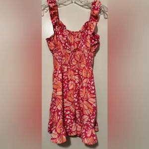 Lila Rose Junior’s pink Smocked Waist Skater Dress Size S thumbnail 4