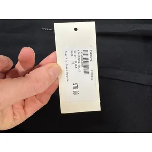 Evereve Zoey‎ Ribbed Inset Hoodie NWT sz XS Black thumbnail 3