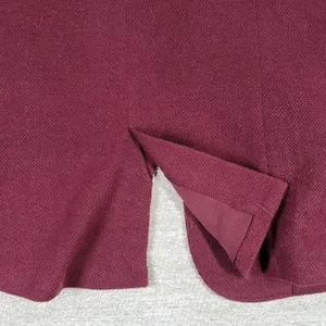 41 Hawthorne Tweed Blazer Womens Medikum Burgundy Jacket Elbow Patches Buttons thumbnail 5