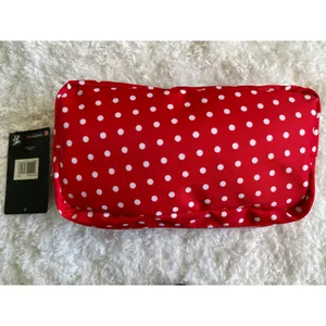 Disney Minnie Mouse Red with White Polka Dot Cosmetic Makeup Bag NEW Heart thumbnail 3