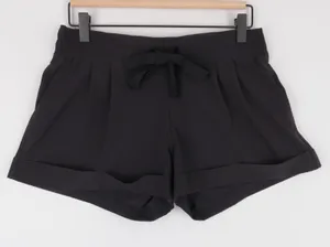 lululemon athletica Black Cuffed Drawstring Shorts thumbnail 1