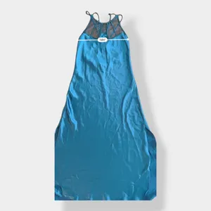 Victorias Secret Vintage‎ Gold label Long Blue Slip Dress Size M thumbnail 3