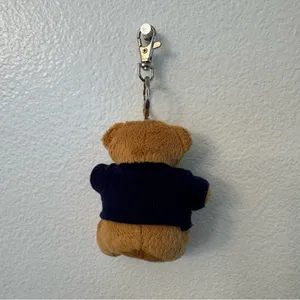 Pink Plush Bear Keychain “I ❤️ Hawaii” – Hawaiian Souvenir thumbnail 3