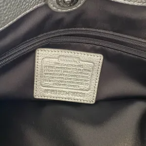 Coach Vintage Silver Leather Handbag thumbnail 3