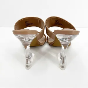 NIB STEVEN New York Women Y2K Brinne Lucite Heeled‎ Sandal 7.5 Nude thumbnail 6