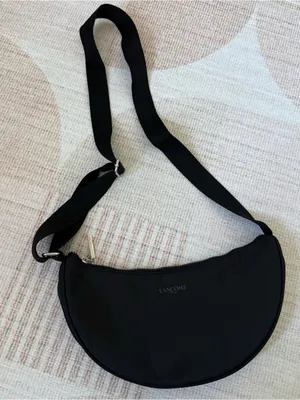 Lancôme Black Waterproof Lightweight Crescent Crossbody Bag NEW thumbnail 1