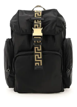 Versace Greca nylon & leather backpack NEW (VS1) thumbnail 1
