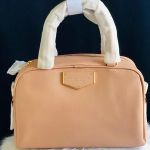 Marc Jacobs Voyager‎ Leather Mini Satchel, Luxury Italian Leather, Pink, NWT thumbnail 7